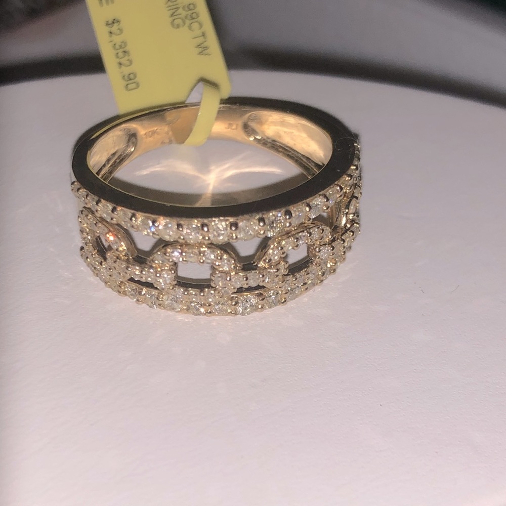 10k solid gold real diamond men Cuban ring, bestseller 1 carat natural diamondss